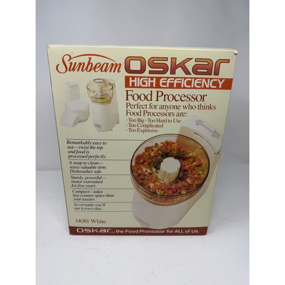 Vintage 1984 Sunbeam Oskar Food Processor 14081 NIB
